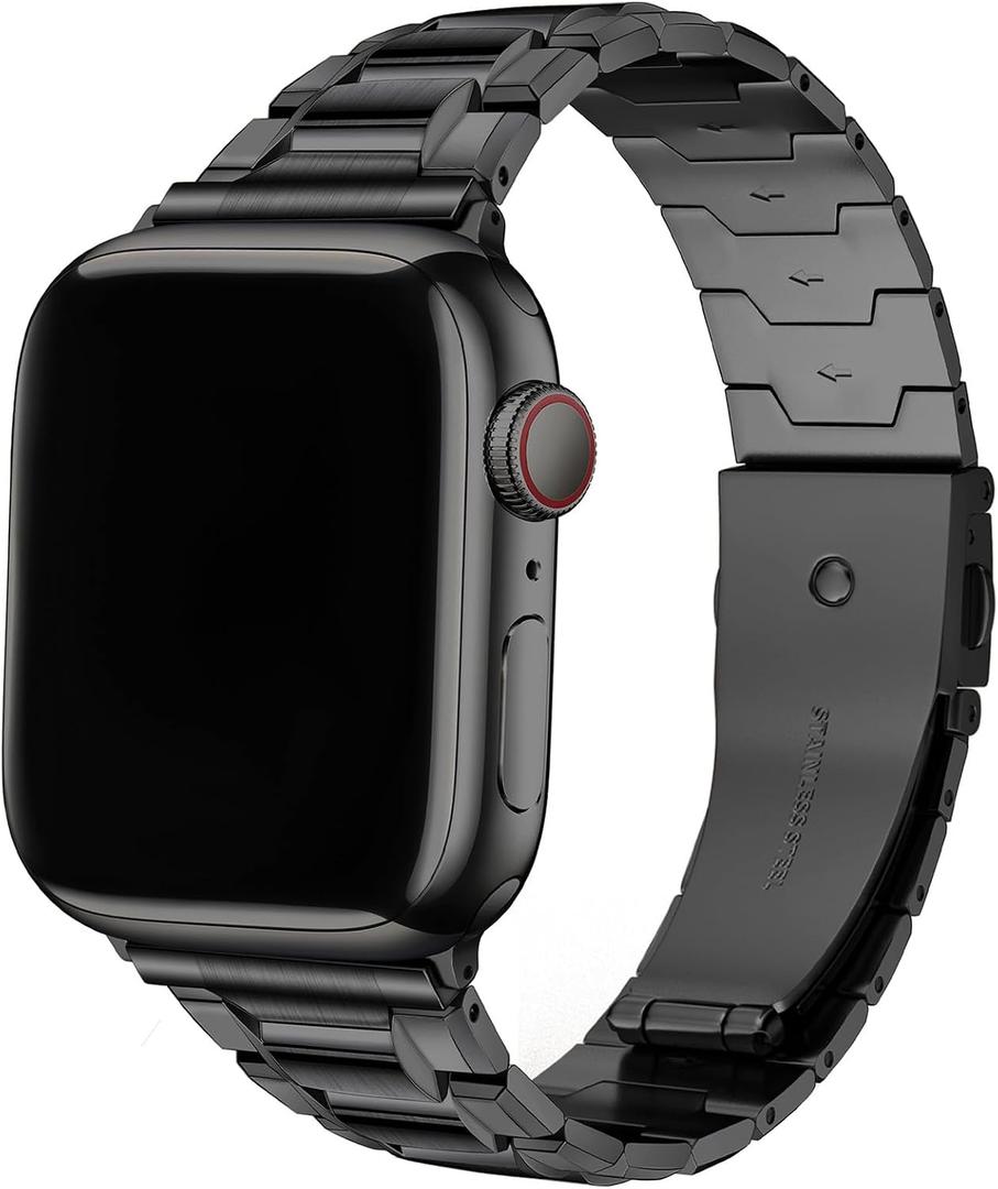 Wristitani Compatible with Apple Watch Ultra Band Ultra2 Series 9 8 7 SE 6 5 4 3 for Men and Women, Stainless Steel Replacement Watch Strap for iWatch 49mm 45mm 44mm 42mm