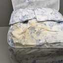 Laura Ashley - King Comforter Set, Reversible Cotton Bedding with Matching Shams, Medium Weight for Year Round Use, Oeko-Tex Certified (Belinda Blue)