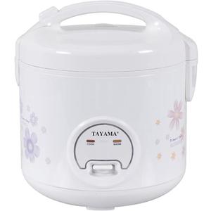 TAYAMA Automatic Rice Cooker & Food Steamer 10 Cup, White (TRC-10RS)