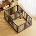 Cozy-Picket Dog Playpen Indoor Deco Pen, 24" H, Black, 12 Panels