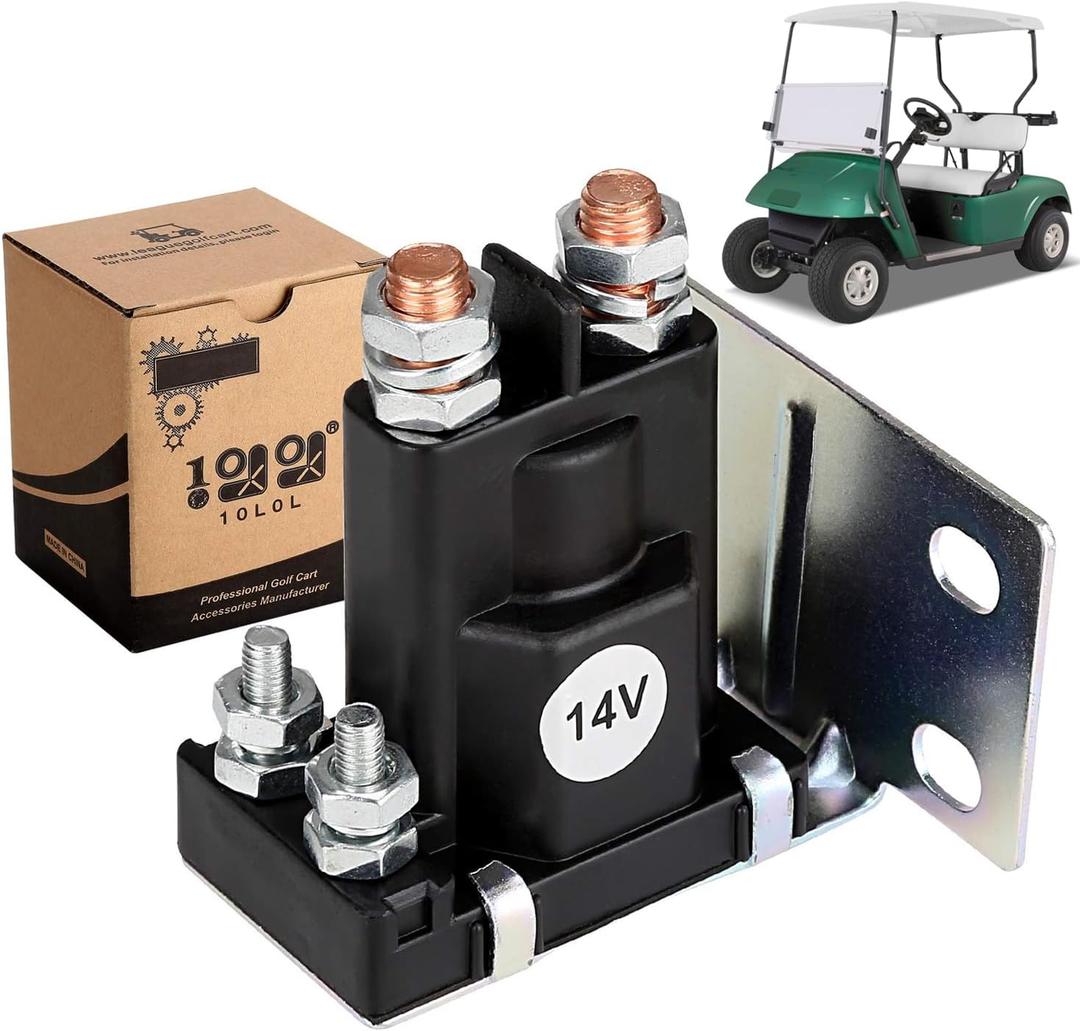 10L0L 14V Golf Cart Solenoid for EZGO TXT Gas 1994-Up, 200A TXT Starter Solenoid Replace OEM# 27153-G01, 27153G01, 612813