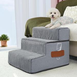Supet Dog Stairs for Small Medium Dogs to Get on Bed, Dog Steps for High Bed Couch Car, Pet Stairs Steps for Cats Doggy Puppy Supet Dog Stairs for Small Medium Dogs to Get on Bed, Dog Steps for High Bed Couch Car, Pet Stairs Steps for Cats Doggy Puppy