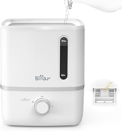 Bear 2.5L Cool Mist Humidifier & Oil Diffuser for Bedroom, White
Quiet & Rapid Mist for Whole-house Use with Adjustable Output and Auto Shut-off