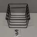 Kitchen Organizer Rack - 5-Slot Heavy-Duty Cutting Board and Bakeware Holder, Rust-Resistant with Anti-Slip Feet for Countertop or Cabinet Storage (BLACK - 1 Pack)