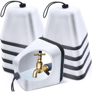 8PACK, RUSFOL Outdoor Foam Faucet Cover for Winter, Universal for Most Spigot Valve Sprinklers, Freeze Proof Outdoor Faucet Cover, Prevents Winter Freeze and Cold Weather Insulation, Easy Installation