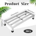 MorningRo 2 Pack Dunnage Rack 23.6" Long x 9.8" Wide, 3.9" Height Stainless Steel Dunnage Rack 700 lbs Capacity Storage Commercial Food Service Storage in Restaurant Kitchens Shop