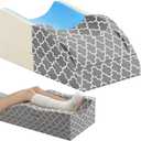 CloudBliss Adjustable Leg Elevation Pillow After Surgery, Memory Foam Wedge Pillow for Blood Circulation & Swelling, Leg Elevating Pillows for Back Knee Hip Ankles Pain, Rest (Grey, Double)