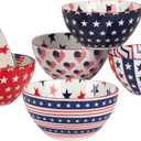 Certified International Patriotic 16 oz. Bowls, Set of 6