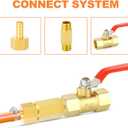 GASHER Brass Long Nipple, 1/2 NPT brass nipple, 2" Length Brass Pipe Fitting(2Pcs)