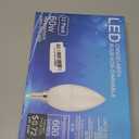 PARTPHONER E12 LED Light Bulbs B11 Candelabra Bulbs 60W Equivalent, Non-Dimmable 6W LED Candle Chandelier Bulb 600 Lumen, 5000K Daylight White, Pack of 12