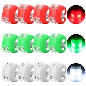 Glooglitter 9 Pcs Navigation Lights Kayak Lights for Night LED Boating Lights with 3 Modes Safety Boat Lights and Stern Battery Operated for Boat Pontoon Yacht, Red, Green, White