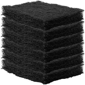 Harrier Hardware 6-Pack, Heavy Duty, Scouring Pads, 6 x 4 inch Thick, Black for Cleaning Stripping Scrubbing Pots Pans