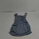 Inorin Womens Summer Bodycon Mini Dress Scoop Neck Ruched Sleeveless Ribbed Knit Casual Party Club Short Tank Dress (Medium, Blue Grey)