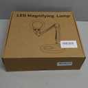 HITTI 12X & 30X Magnifying Glass with Light, New Upgrade Infinite Color and Brightness Desk Lamp & Clamp, 2-in-1 LED Lighted Magnifier Stand for Craft Reading Hobby Soldering Puzzle Close Work- Black