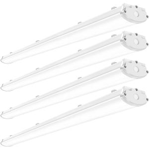 ANTLUX 8FT LED Vapor Tight Light, 100W 10000LM, 8 Foot LED Vapor Proof Light Fixture Outdoor Shop Lights, IP67 Waterproof Led Lights for Parking Garage Carport Car Wash, Freezer, Plug in, 4 Pack (5000K)