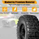 4PCS 1/10 RC Short Course Truck Tires, All-Terrain Rubber Tires and Nylon Wheels with 12mm/17mm Hex Compatible with 1/10 Traxxas Slash 4WD 2WD Arrma Senton Axial Losi Redcat (Black)