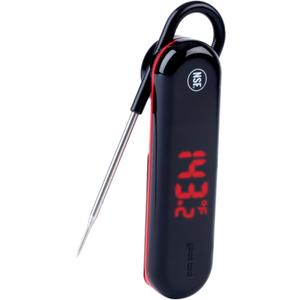 GoodCook Touch Digital Thermometer with LCD Display Instant Read with Stainless Steel Probe Built-In Magnet for Easy Storage, Black