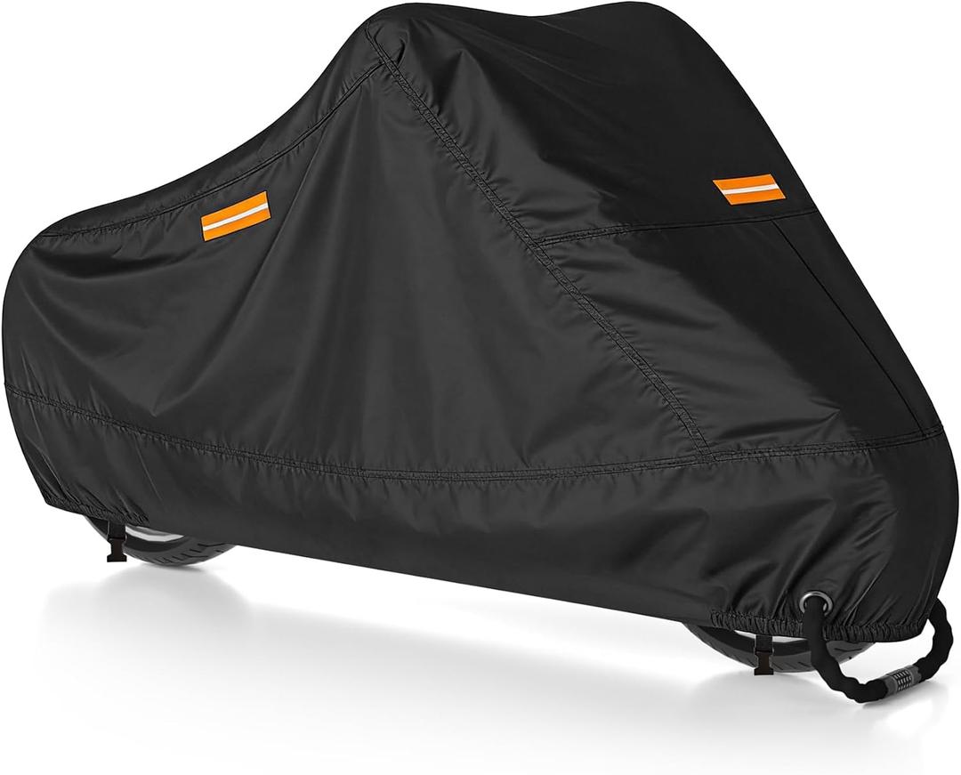 300D Motorcycle Cover Waterproof Outdoor, 108 inch