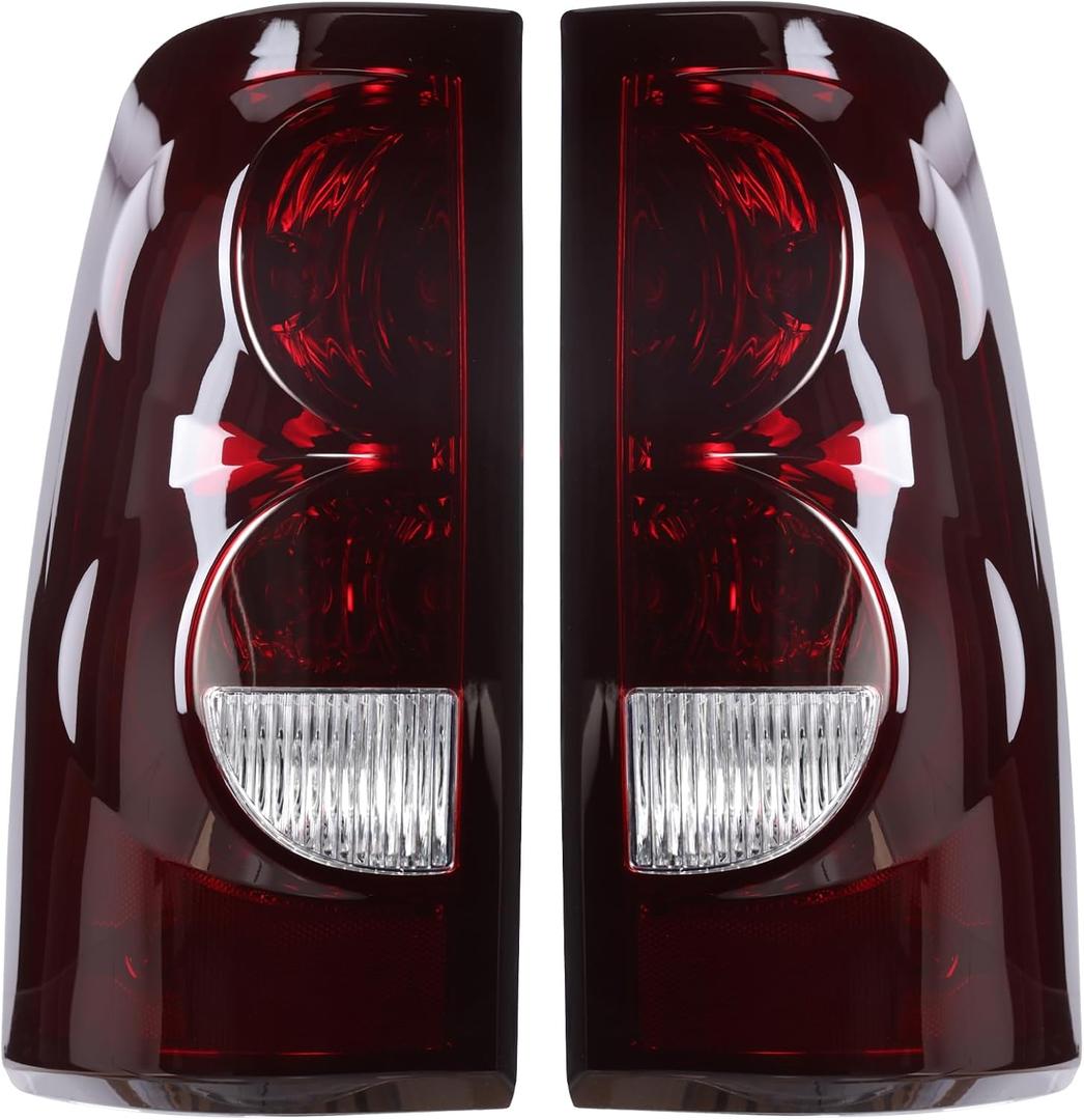 Boine Tail Light Compatible With 2003-2006 Chevy Silverado 1500 2500 3500 GMC Sierra 1500 2500 Driver and Passenger Side Rear Light Brake Lamps (OE Red Smoke Lens)
