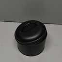 Black Basket Coffee Filter Holder With Lid - Round Container for Counter Storage - Rustic Farmhouse Bar Accessories Decor