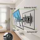 USX Mount Full Motion TV Wall Mount for Most 42-90 inch Flat Screen/LED/4K, TV Mount Bracket Dual Swivel Articulating Tilt 6 Arms, Max 16" Wood Studs, VESA 600x400mm, Holds up to 132lbs