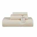 Lux Thread Egyptian Cotton Towel Set - 3 Piece | Ultra Soft 100% 600 GSM Towels | 1 Bath, 1 Hand, 1 Washcloth | Quick Dry, Durable for Bathroom, Home, Spa, Gym | Premium Towel Set (Ivory)