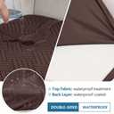 Hyha Waterproof Couch Cushion Covers, Stretch Magic Sofa Seat Slipcover, Waterproof Sectional Couch/Sofa Cushion Covers for Pets Washable with Elastic Bottom(3PC, Chocolate) 27"D x 94.5"W x 8"H