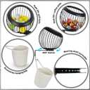 Biondolia 360 Swivel Wall Mount Golf Ball Storage Rack for Garage with Accessories Bag, Wall Mount Coffee Pod Holder Wire Basket for K Cups, Space-Saving Golf Ball Organizer Storage for Home, Clubs