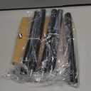 Toilet Paper Holder Stand, Bathroom Toilet Paper Roll Holder Stand with Reserve, Standing Toilet Paper Holder with Storage (Black, 3 Pack)