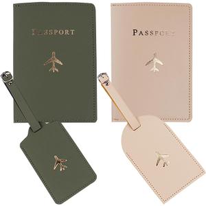 Passport Wallets Travel Holder Set,his and her passport holder and luggage tags,Slim Waterproof Passport Case,newlywed travel gifts for Couples,Bridal Shower Gift