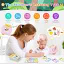 Upgraded Talking Flash Cards for Toddlers, 1 Year Old Boy Girl Birthday Easter Gift, Montessori Toys 1 2 3 Year Old, 224 Sight Words Flash Cards Kindergarten,Speech Therapy Toys Toddlers 1-3,Pink