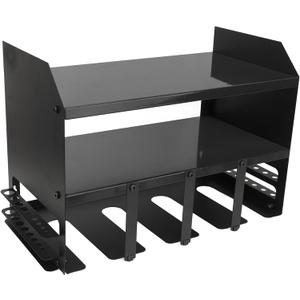 Power Tool Organizer Wall Mount, Iron Power Tool Accessories Rack Organizer 4 Slots Cordless Drill Hanger Storage Rack Drill Holder Garage Storage Rack for Workshop Warehouse (Black)