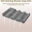 Soap Dish for Shower, Bathroom & Kitchen  Non-Slip, Self-Draining Design to Keep Soap Dry, Extend Soap Life  Easy to Clean, Compact & Durable (Grey, 1 pcs)