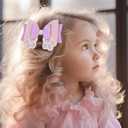 4 Pcs Easter Hair Clips Bow Hair Accessories Cute Rabbit Glitter Sparkly Hair Barrettes Holiday Headdress Hairpin for Girls Women Kids Party Cosplay Prezzie