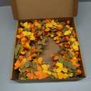 VioletEverGarden Fall Wreath for Front Door 20 Inch Autumn Wreaths Artificial Thanksgiving Wreath with Orange Yellow Sorghum Ear and Wildflower for Indoor Outdoor Harvest Festival Holiday Decorations