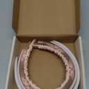 obeoby 8 Pack Pink Trendy Headbands for Girls, Multiple Styles Headbands for Croquett Y2k Hairstyle Management Non Slip Floral Pearl Hairband Gifts