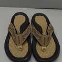 WHITIN Men's Flip Flops | Outdoor Thong Sandals | Arch Support | Slip Resistant (11, Khaki)