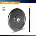 Steelbody Olympic Rubber Bumper Weight Plate - 10 lb. Workout Weights