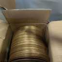 200 Pieces Charger Plates Bulk with Napkin Rings,Simple Style,Light Gold