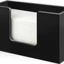 Wooden Paper Towel Dispenser Countertop Paper Towel Holder Counter for Bathroom Black Napkin Holder Kitchen Multifold Towels Dispenser C-fold Trifold Folded Hand Towels Holders for Bathroom Toilet