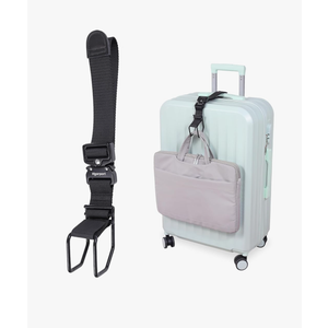 Vigorport Luggage Hook Strap, J Hook for Add a Bag Luggage, Multi Adjustment Bag Strap Hook with Hands Free(Medium Size/Metal Buckle)