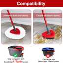 Mop Handle Replacement for Ocedar, 4 Section 30" to 58" Extendable Length Mop Stick for Ocedar Spin Mops Refills and Brooms Floor Cleaning, Include Base and Scrub Brush