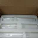 36 Pack White Pillar Candles + 36 Pack Vertical Ribbed Clear Glass Cylinder Holders, Hurricane Candle Shades for Wedding, Home, Party Table Centerpieces Decor