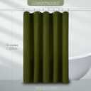 PANGSINNE Waffle Shower Curtain Deep Green, Stall Shower Curtain, Heavy Duty Fabric Shower Curtains, Hotel Quality Bathroom Army Green Shower Curtains, 60 x 72 Inches