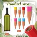 SiliFine 12 Set Plant Watering Devices Include Terracotta Self Watering Spikes and 26 oz Plastic Bottles, Slow Release Vacation Insert Automatic Plant Waterer Device (Green and Mixed Color)
