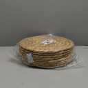 Defined Deco Woven Placemats Set of 6,13" Round Rattan Placemats, Water Hyacinth Placemats, Farmhouse Place Mats, Wicker Table Mats, Plate Chargers for DiningTable, Party Wedding