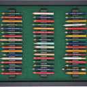 Premium Wood Golf Pencil Case Holder Display - Holds 51 Pencils - Perfect Golf Gift - Black