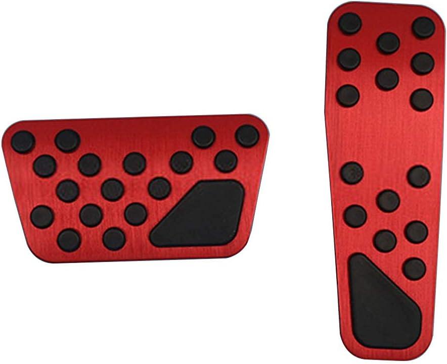 Aluminum Alloy Pedal Cover for Dodge Challenger 2008-2023 for Charger 2011-2023 for Chrysler 300 300C 2009-2019 No Drilling Aluminum Brake and Accelerator Pedal Covers (Red)