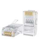 CableCreation RJ45 Connectors, 74-Pack Cat6 Connector, Cat6/Cat5 8P8C Modular Plug Ends with Relief Boots for Solid Wire and Standard Cable, Transparent