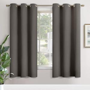 YoungsTex Blackout Curtains for Bedroom 72 Inch Length - Thermal Insulated with Grommet Room Darkening Window Drapes for Living Room Kids Nursery, 2 Panels, 42 x 72 Inch, Grey